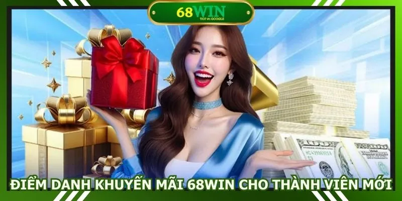 Điểm danh khuyến mãi 68WIN cho thành viên mới